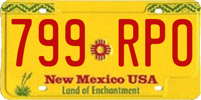NM license plate 799RPO