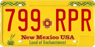 NM license plate 799RPR