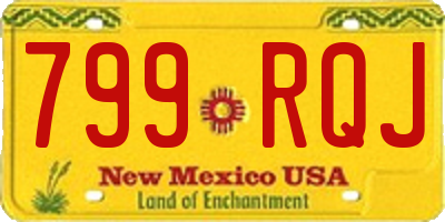 NM license plate 799RQJ
