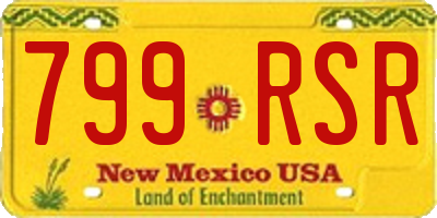 NM license plate 799RSR