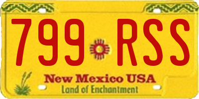 NM license plate 799RSS