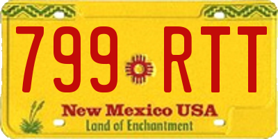 NM license plate 799RTT