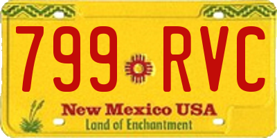 NM license plate 799RVC