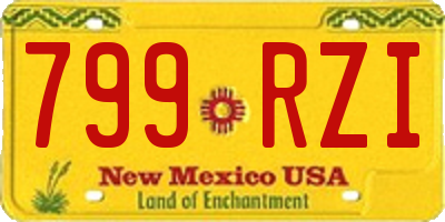 NM license plate 799RZI