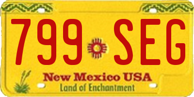 NM license plate 799SEG