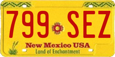 NM license plate 799SEZ