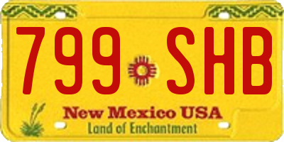 NM license plate 799SHB