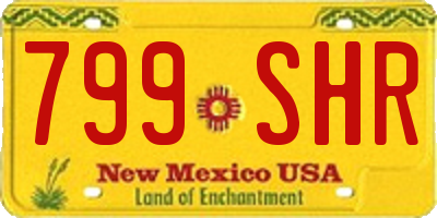 NM license plate 799SHR