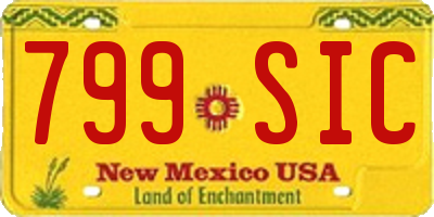 NM license plate 799SIC