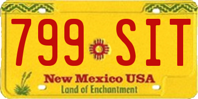 NM license plate 799SIT