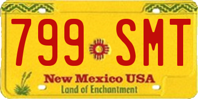 NM license plate 799SMT