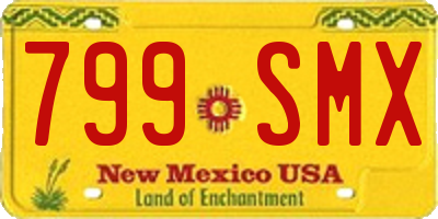 NM license plate 799SMX