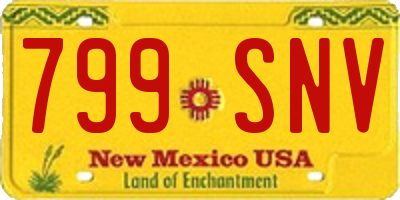 NM license plate 799SNV