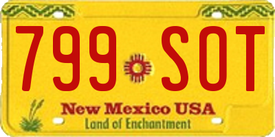 NM license plate 799SOT