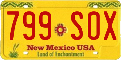 NM license plate 799SOX