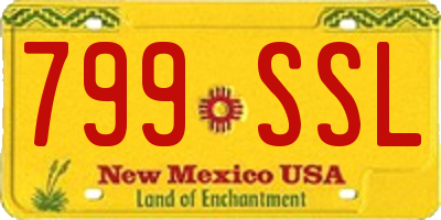 NM license plate 799SSL