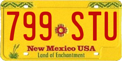 NM license plate 799STU