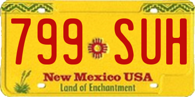 NM license plate 799SUH