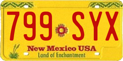 NM license plate 799SYX