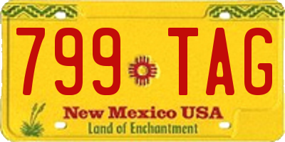 NM license plate 799TAG
