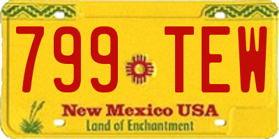 NM license plate 799TEW
