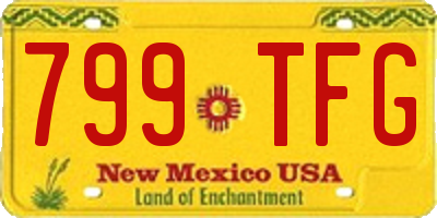 NM license plate 799TFG
