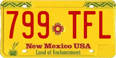 NM license plate 799TFL