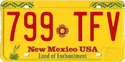 NM license plate 799TFV