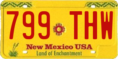 NM license plate 799THW