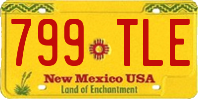 NM license plate 799TLE