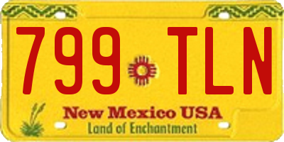 NM license plate 799TLN