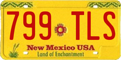 NM license plate 799TLS