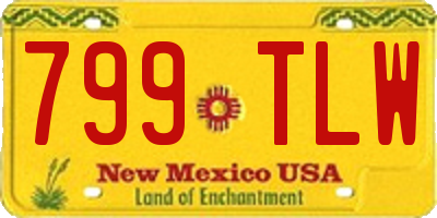 NM license plate 799TLW