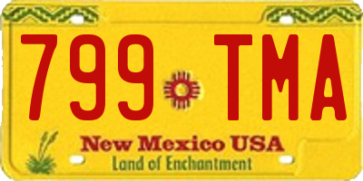 NM license plate 799TMA
