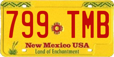 NM license plate 799TMB
