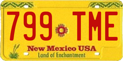 NM license plate 799TME