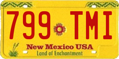 NM license plate 799TMI
