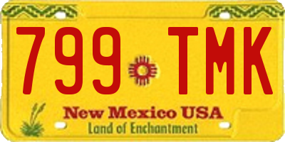NM license plate 799TMK