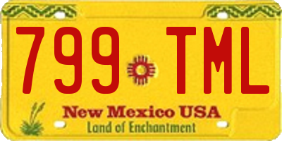 NM license plate 799TML