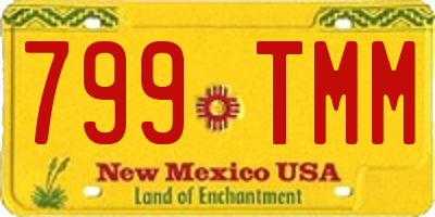 NM license plate 799TMM