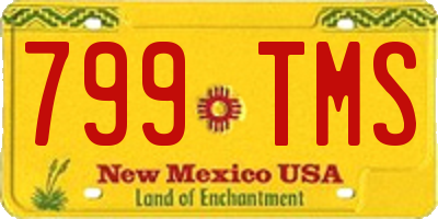 NM license plate 799TMS