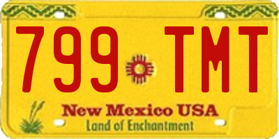 NM license plate 799TMT