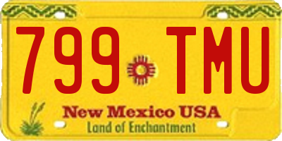 NM license plate 799TMU