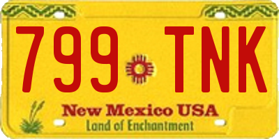 NM license plate 799TNK