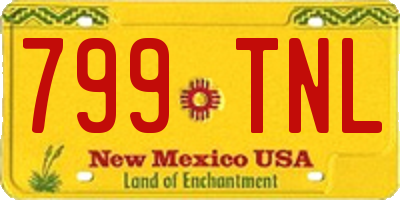NM license plate 799TNL