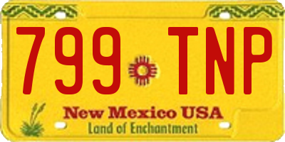 NM license plate 799TNP