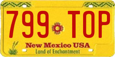 NM license plate 799TOP