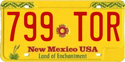 NM license plate 799TOR