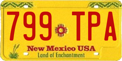 NM license plate 799TPA