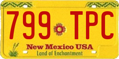 NM license plate 799TPC